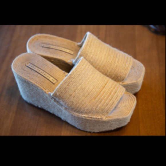 Zara Jute Platform Sandals, 40, size 9 - Picture 4 of 5